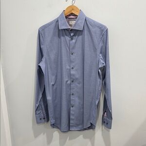 Ted Baker London Men's Slim Blue Dress Shirt Size 34 /35  15.5